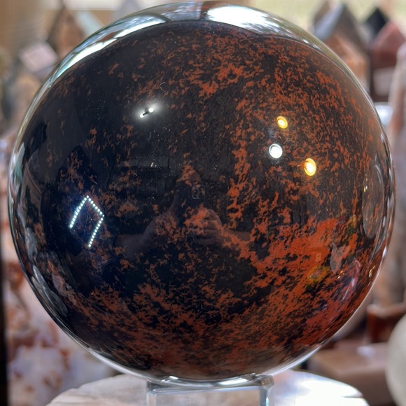 Mahogany Obsidian Crystal Sphere! - Picture 7 of 8